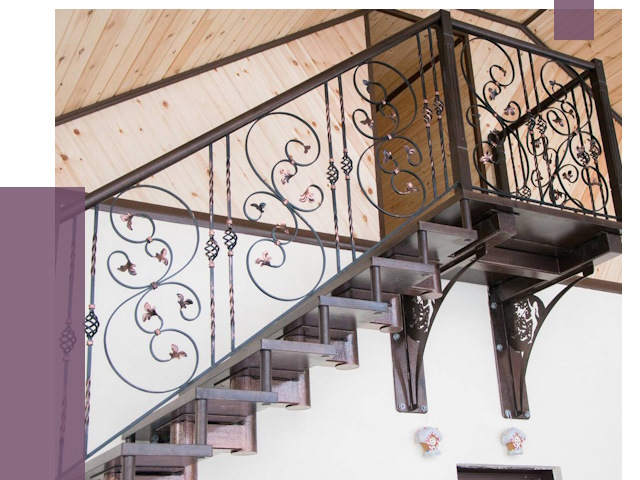 Кованые лестницы в Киржаче от 80418 руб. под ключ