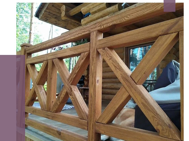 Деревянные перила под ключ в Киржаче от 7733 руб. 