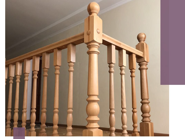 Деревянные перила на заказ в Киржаче: монтаж и изготовление