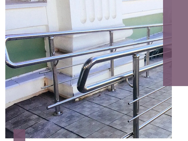 Ограждения пандусов из металла и нержавейки в Киржаче