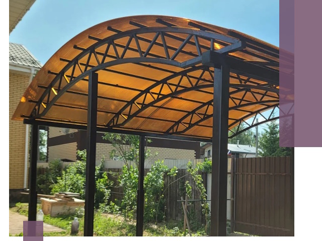 Изготовление навесов под ключ в Киржаче из качественных материалов