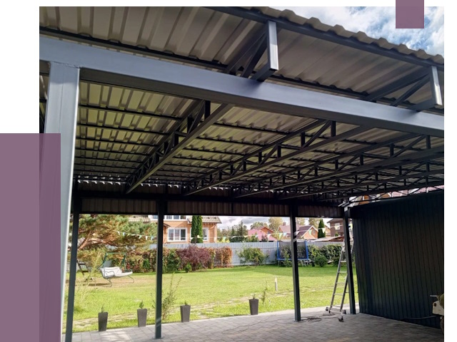 Монтаж навесов в Киржаче от 7423 руб. — установка навеса | ПРОЛЁТ-Крж