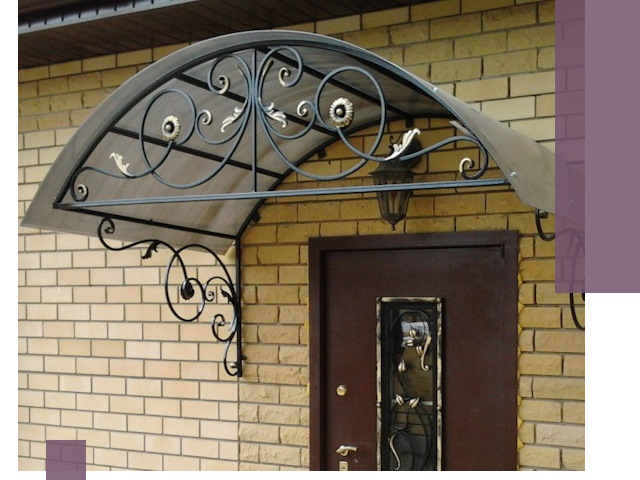 Изготовление козырьков из металла под ключ в Киржаче