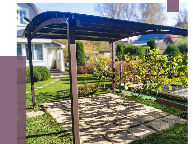 Навесы для дачи в Киржаче от 12836 руб. под ключ — ПРОЛЁТ-Крж