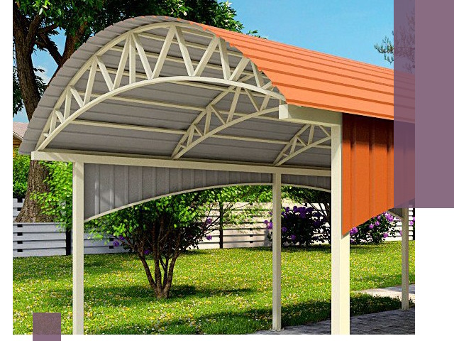 Навесы из профнастила под ключ в Киржаче — установка и монтаж