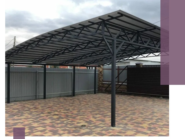 Металлические навесы под ключ в Киржаче — изготовление и монтаж