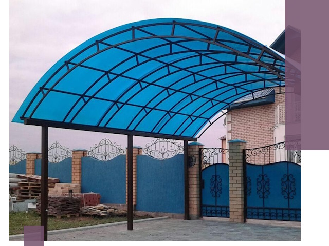 Арочные навесы под ключ в Киржаче — изготовление и монтаж
