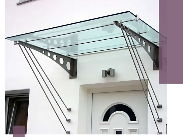 Козырьки над входом под ключ в Киржаче — изготовление и монтаж