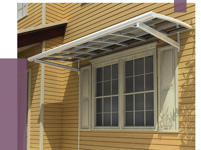 Козырьки над окнами в Киржаче от 7681 руб. — монтаж, покупки | ПРОЛЁТ-Крж