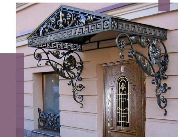 Кованые козырьки в Киржаче под ключ от 12836 руб. — ПРОЛЁТ