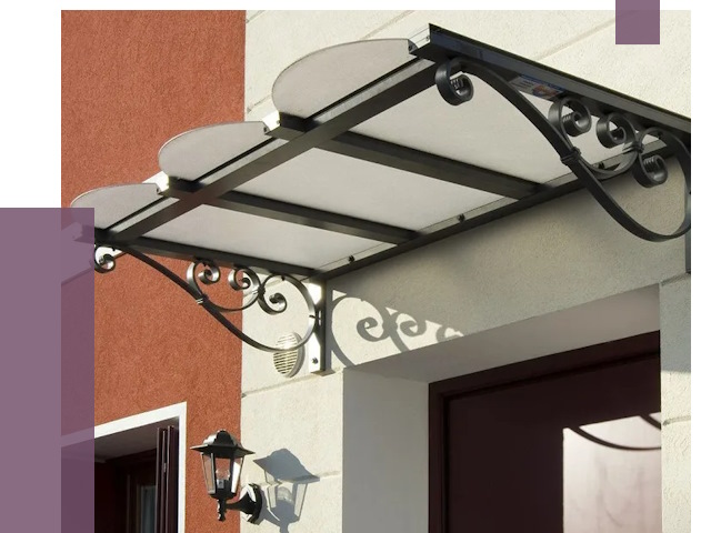 Односкатные козырьки в Киржаче от 8454 руб.  | ПРОЛЁТ-Крж